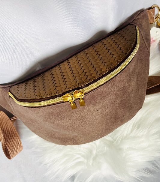 Gürteltasche Taupe, Bronze