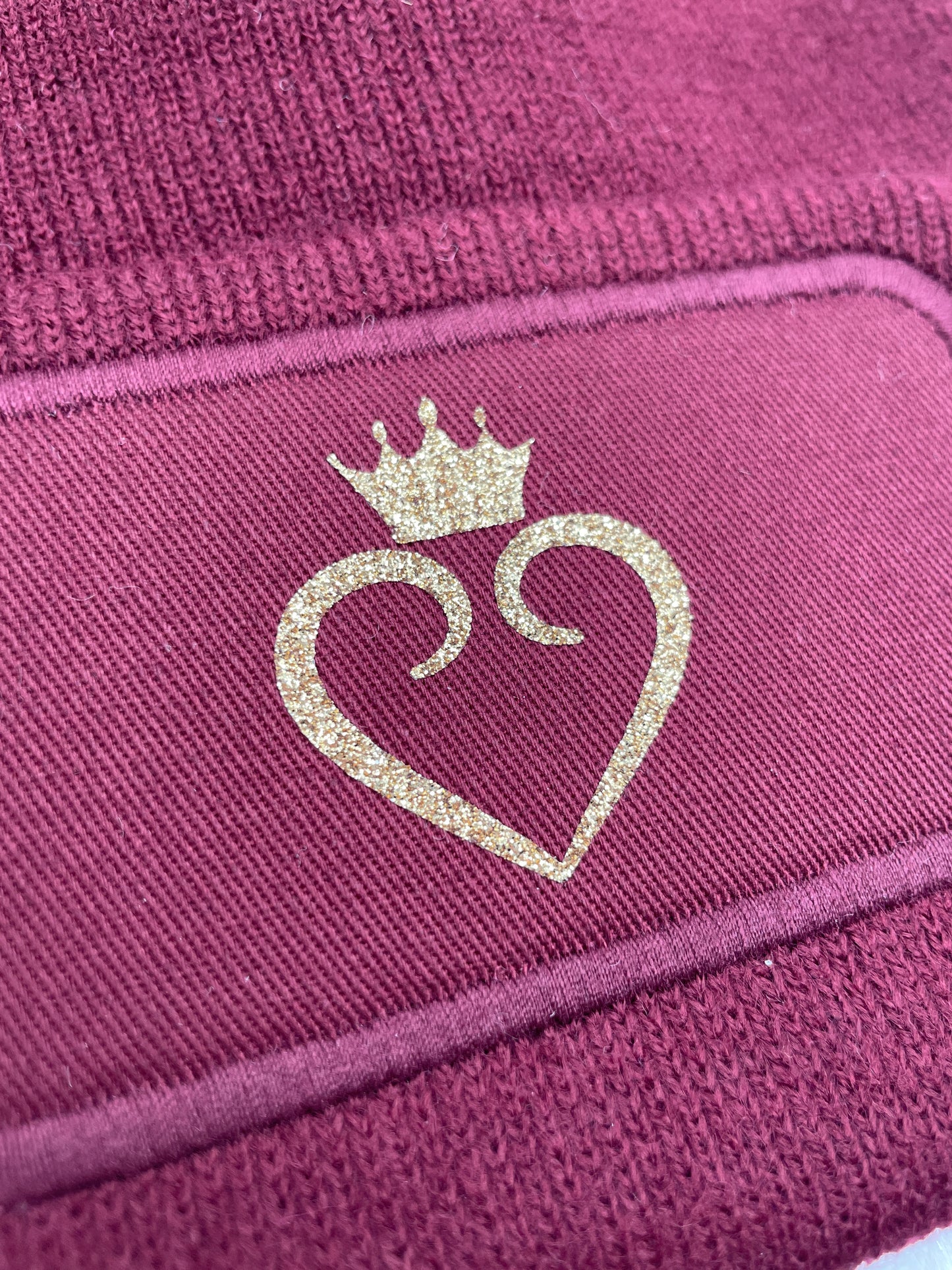 Hipster Beanie Herz Krone