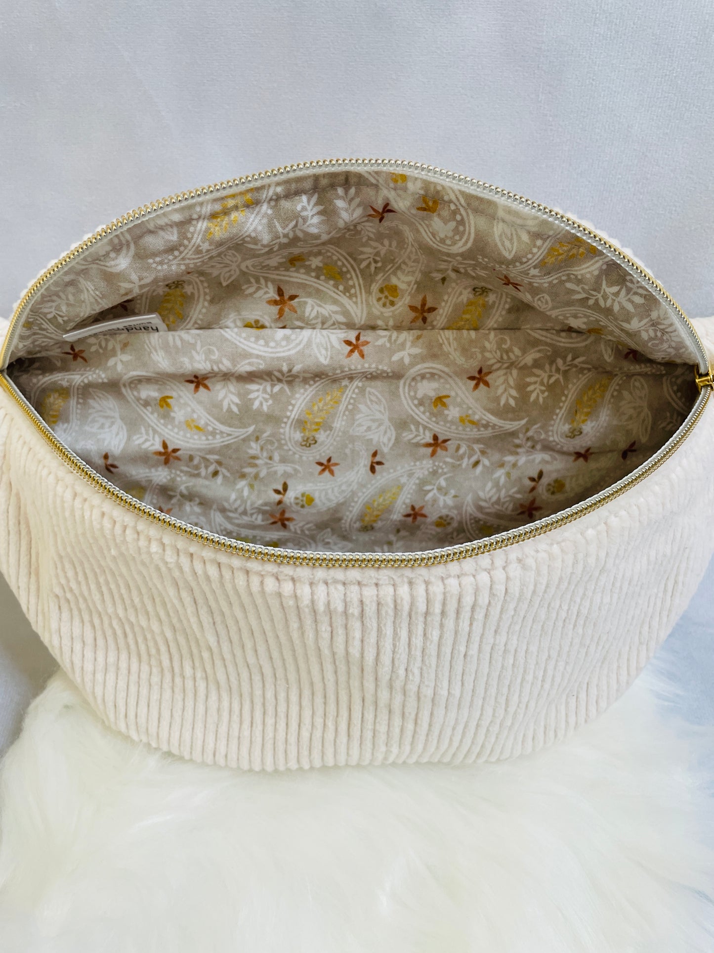 Gürteltasche Cord Wollweiß