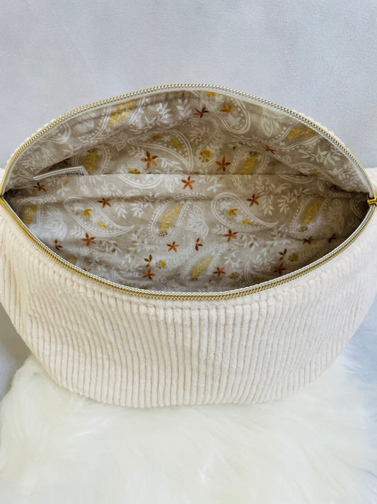 Gürteltasche Cord Wollweiß