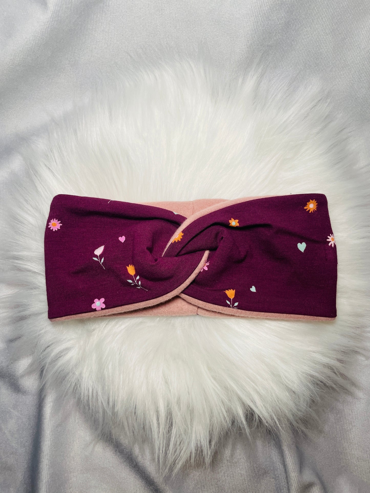 Stirnband Purple Flowers