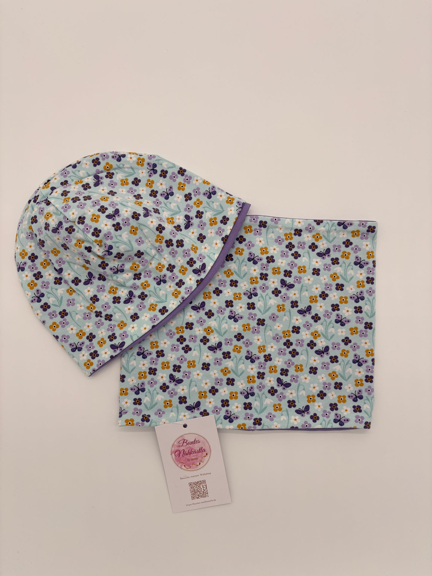 Beanie und Loop Flowers Green