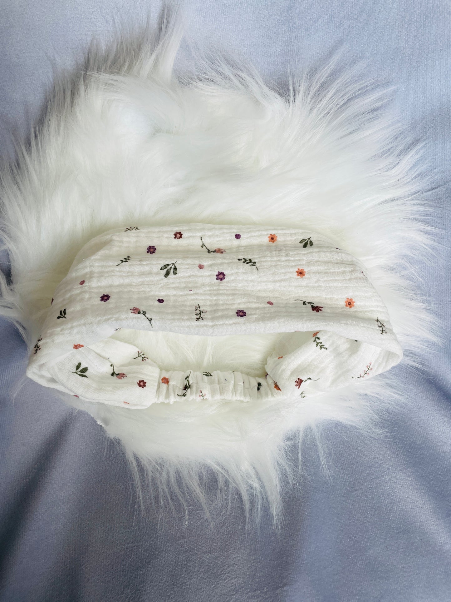 Bandana Haarband Blumen Weiß