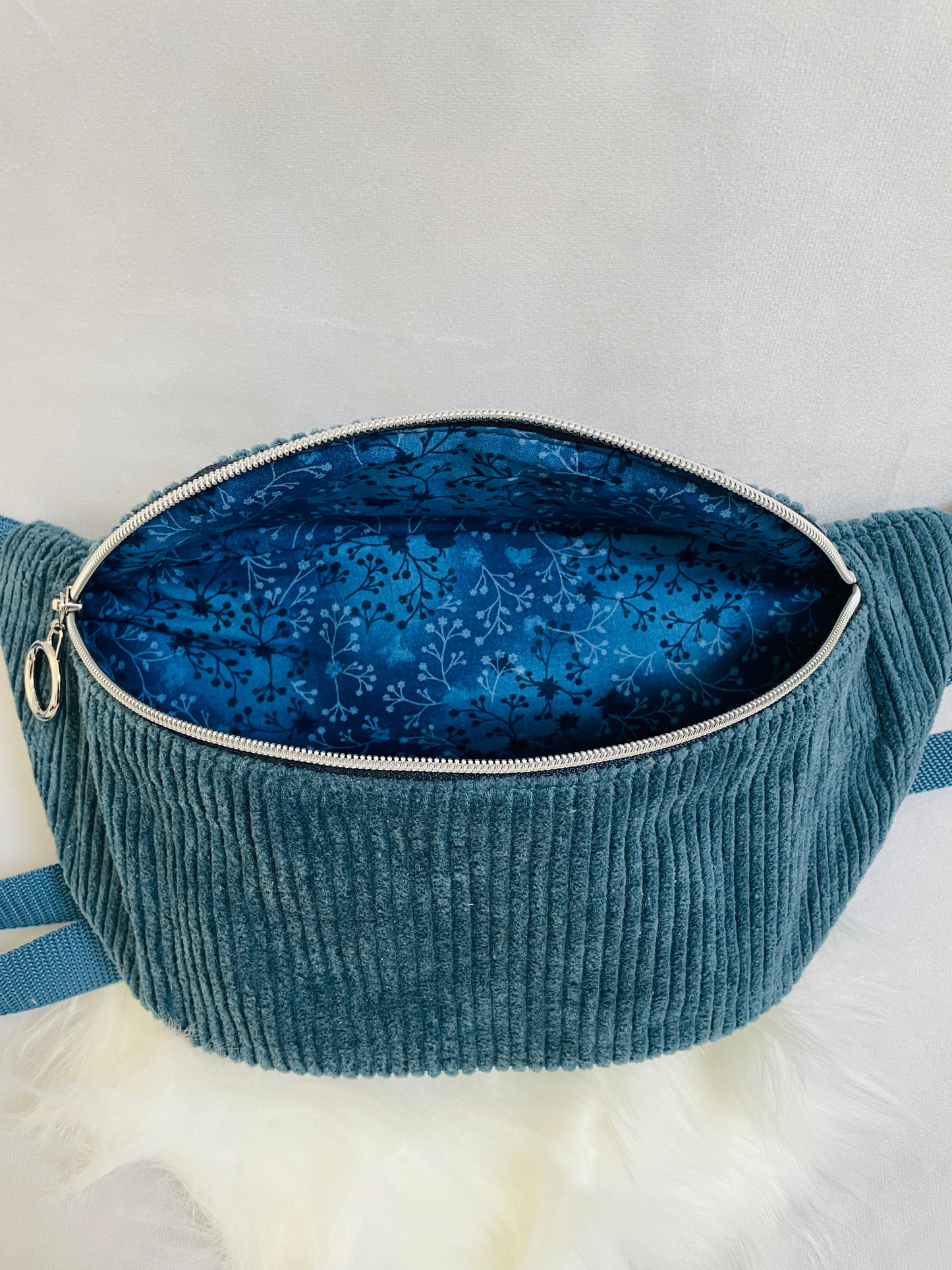 Gürteltasche Cord Dunkelblau