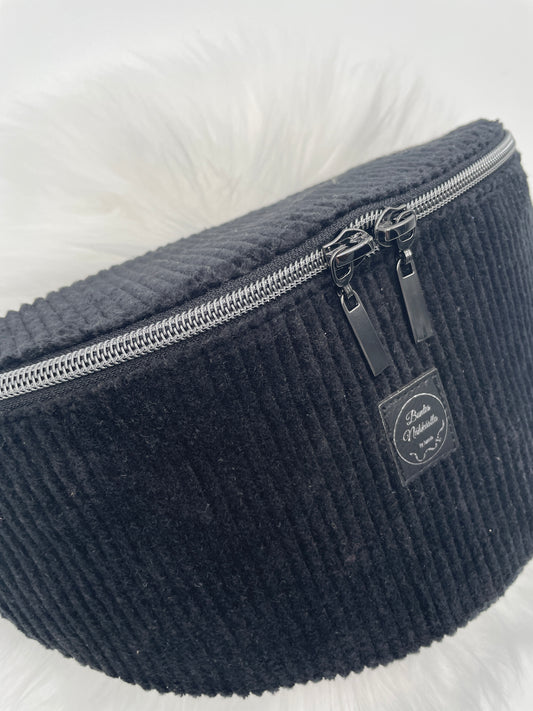 Crossbody Bag Cord Schwarz