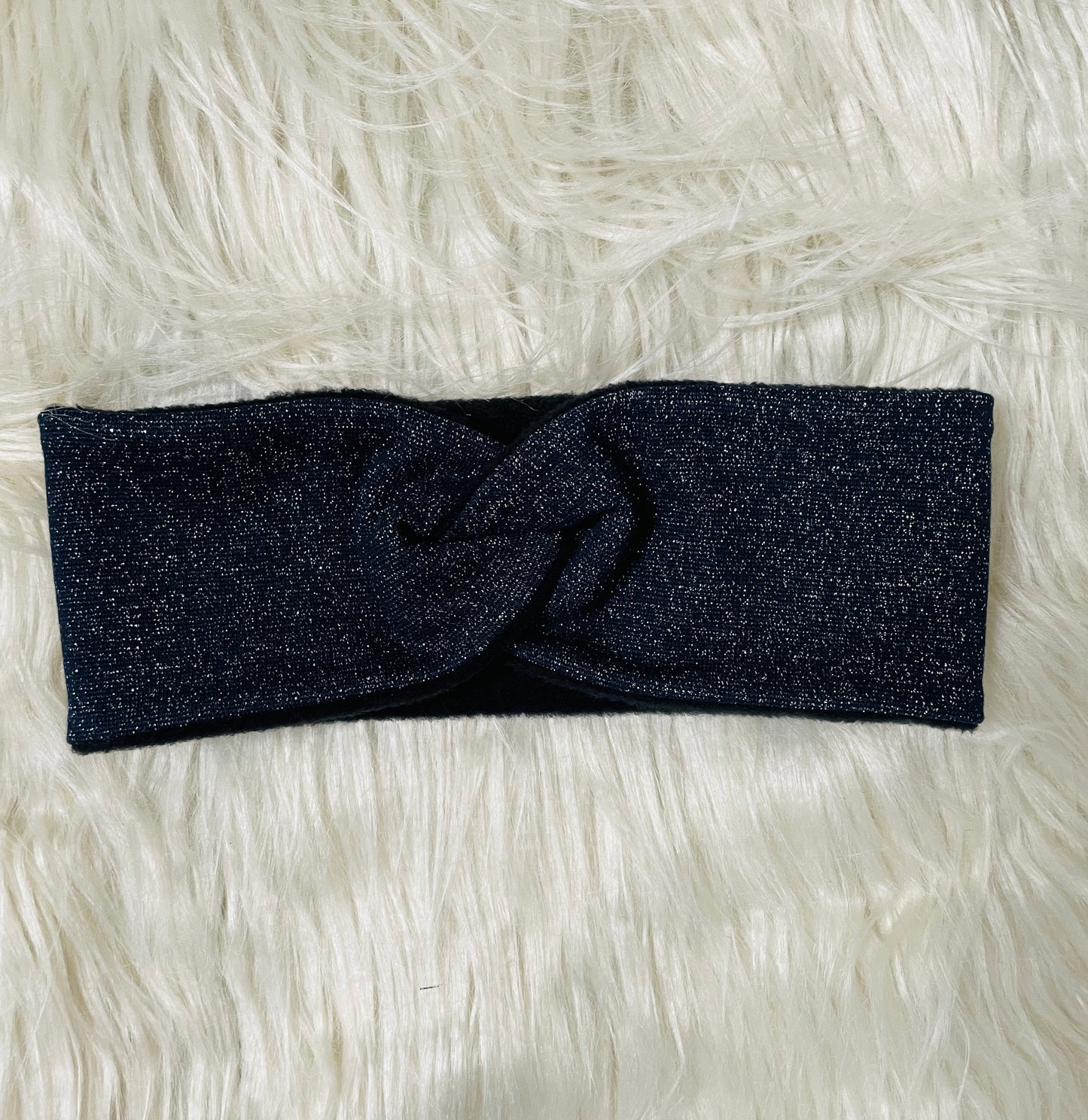 Stirnband Glitzer Dunkelblau