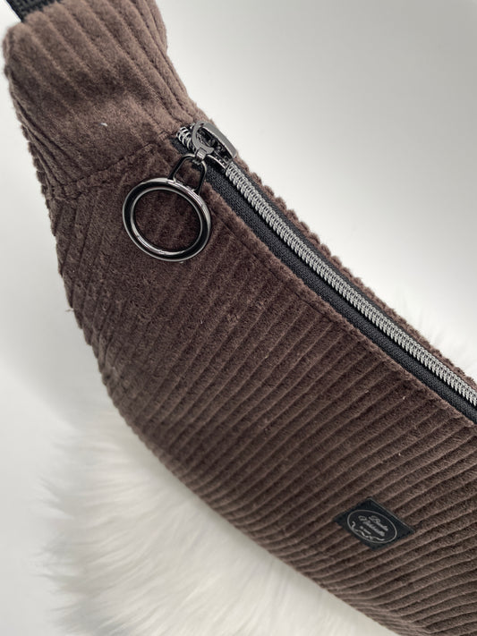 Halfmoon Bag Cord Braun