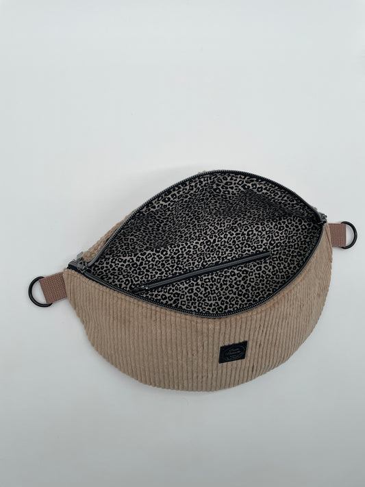 Crossbody Bag Cord Beige