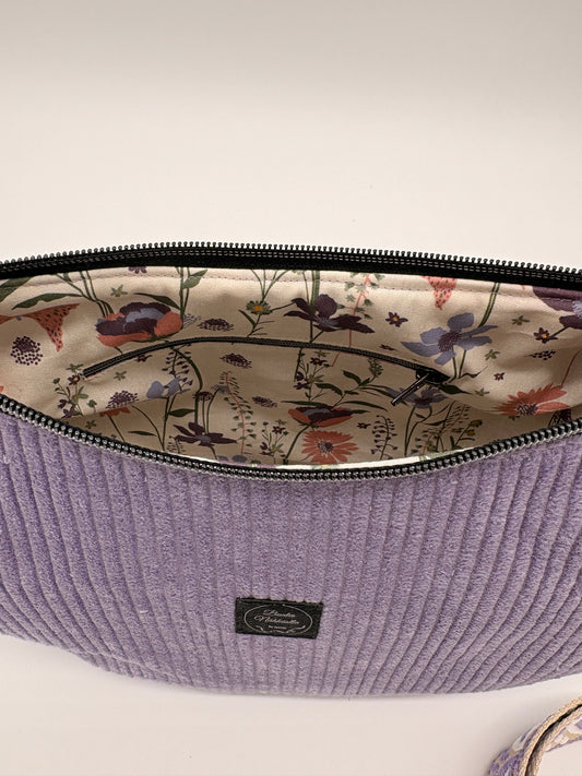 Halfmoon Bag Cord Lavendel