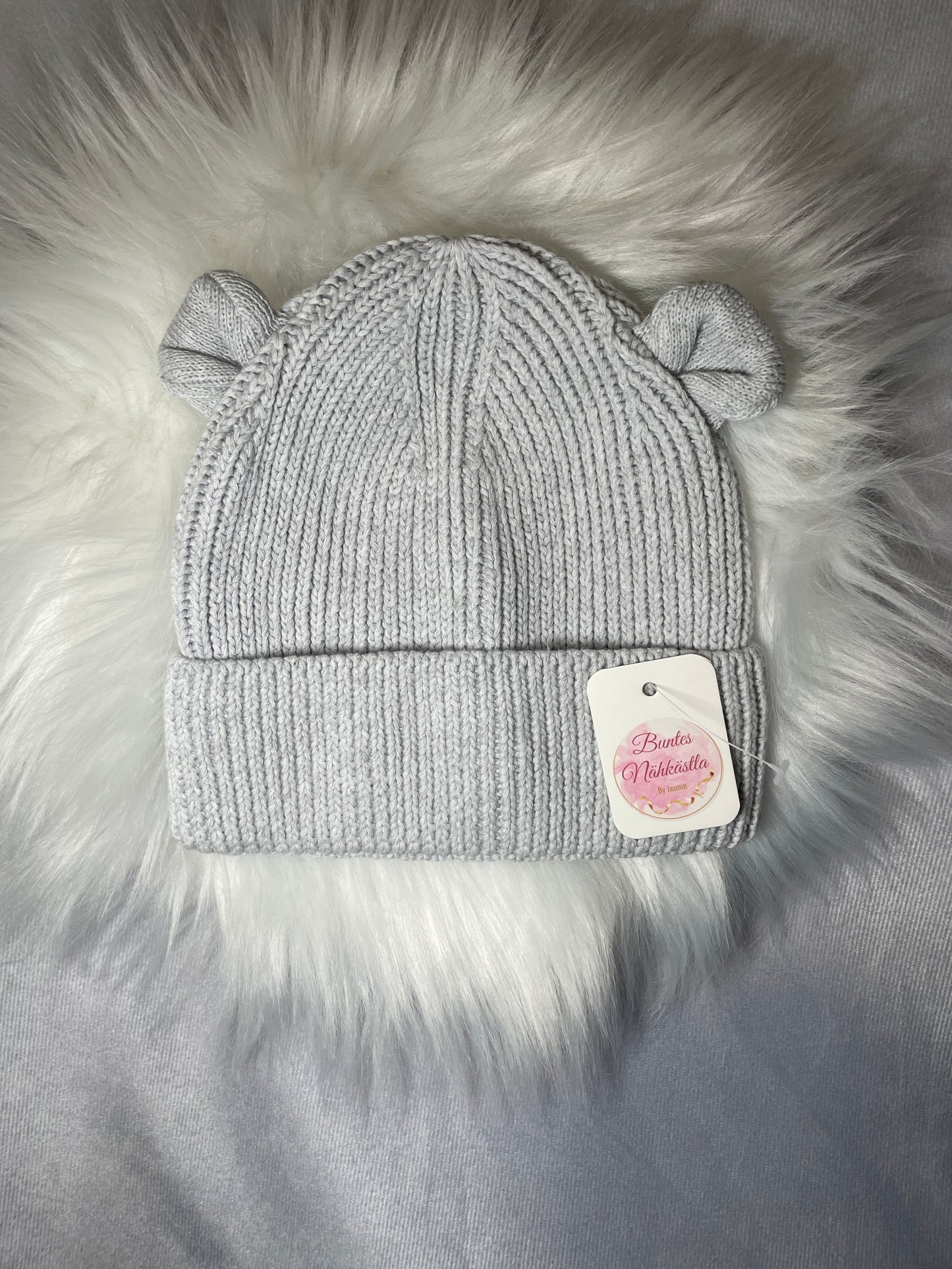 Strickmütze Grau