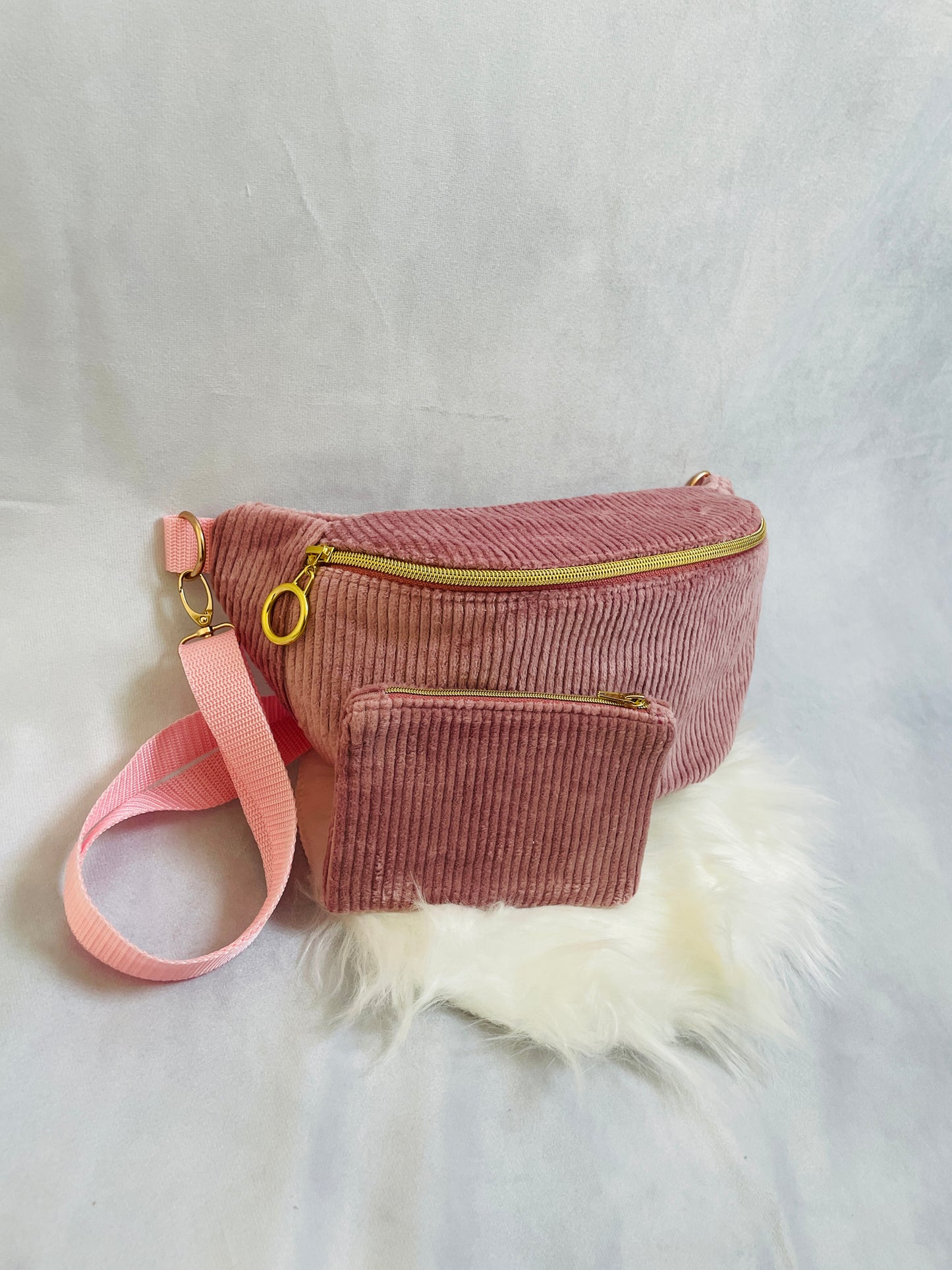 Gürteltasche Cord Rosa
