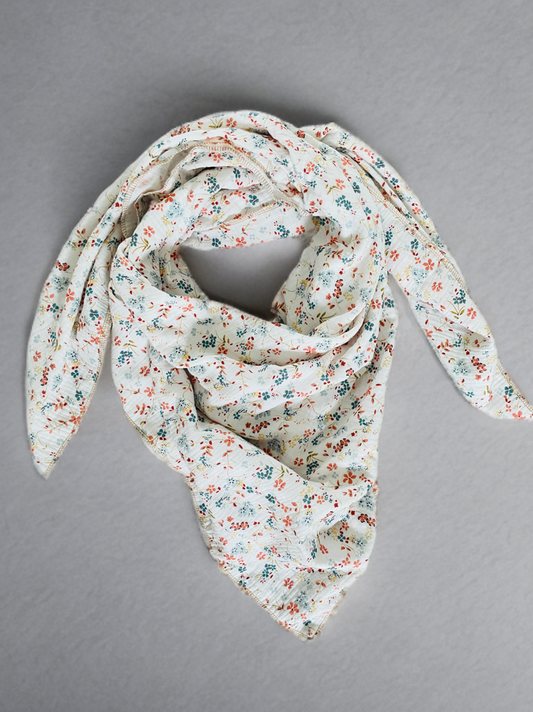 Set Haarband und Dreieckstuch Blumen