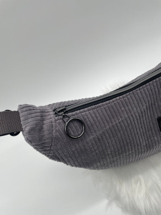 Halfmoon Bag Cord Grau