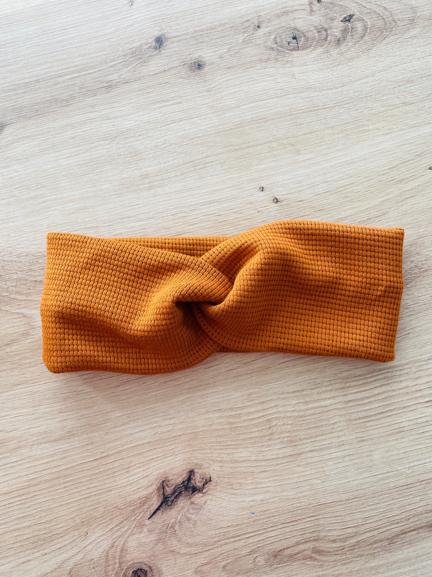 Stirnband Waffeljersey Terracotta