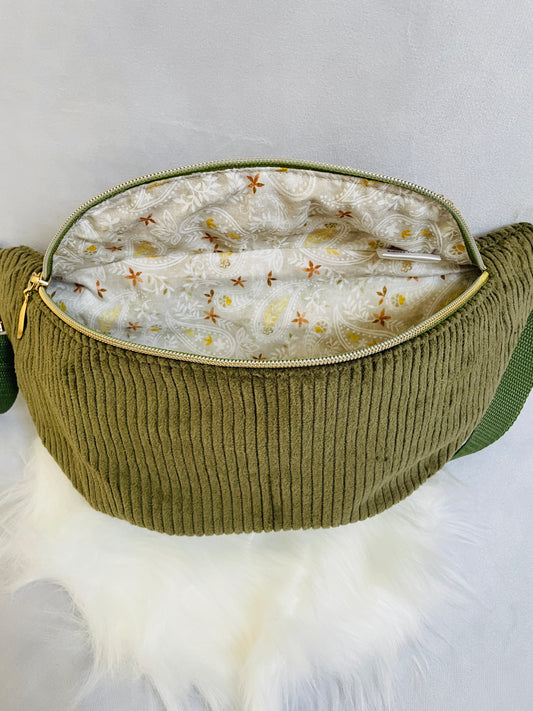 Gürteltasche Cord Oliv