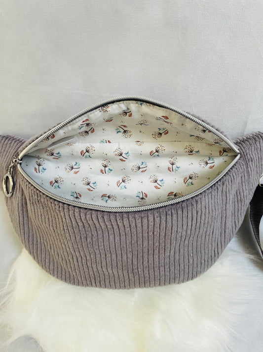 Gürteltasche Cord Grau