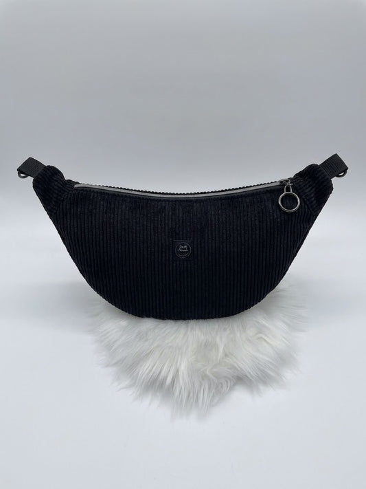 Halfmoon Bag Cord Schwarz