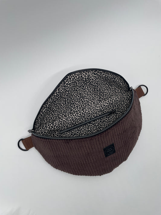 Crossbody Bag Cord Braun