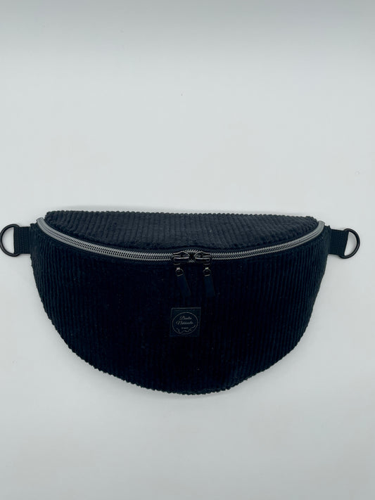 Crossbody Bag Cord Schwarz