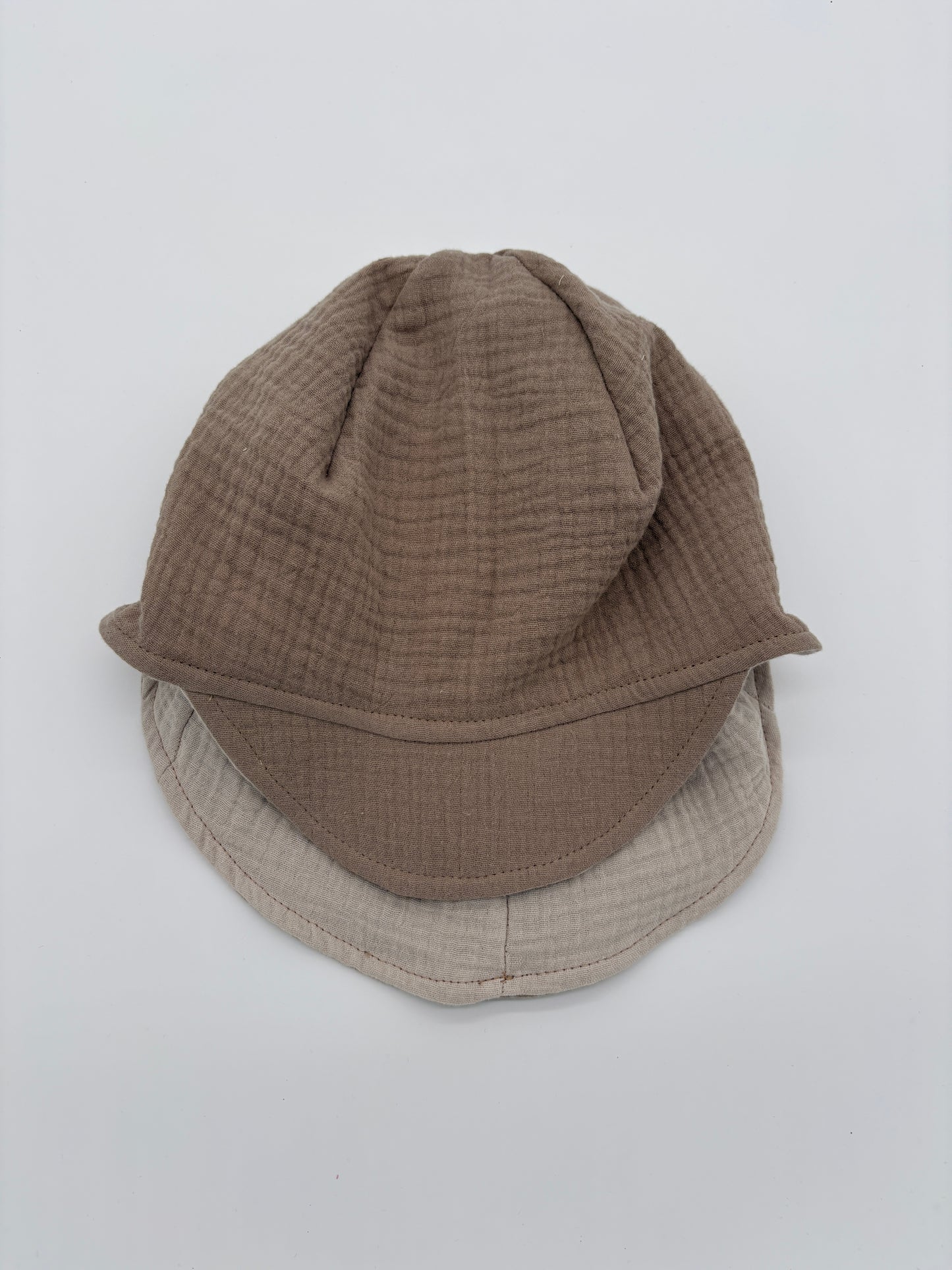 Sommermütze mit Nackenschutz Beige