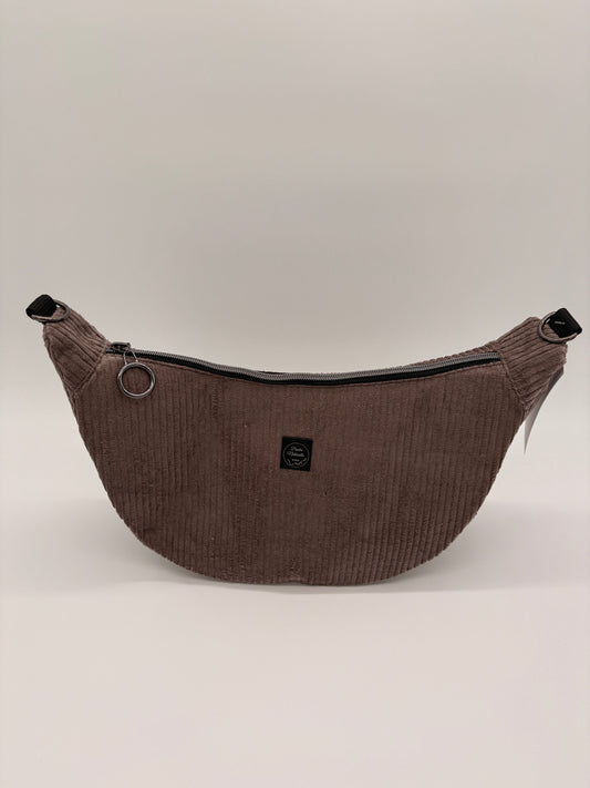 Halfmoon Bag Cord Taupe