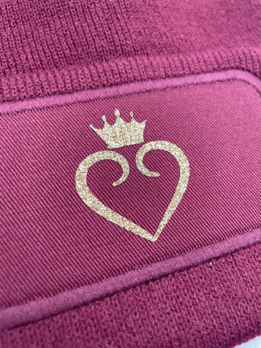 Hipster Beanie Herz Krone