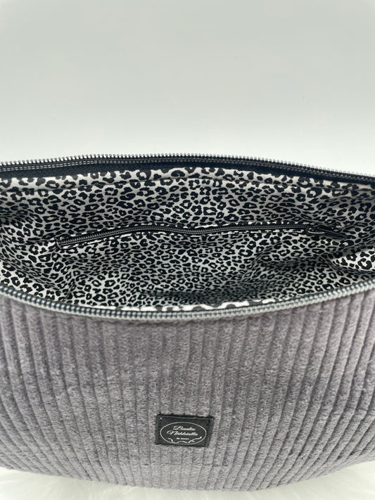 Halfmoon Bag Cord Grau