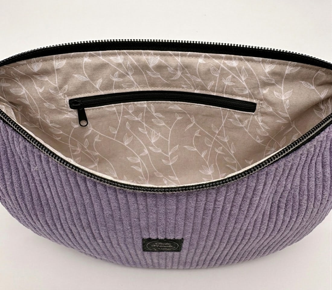 Halfmoon Bag Cord Lavendel