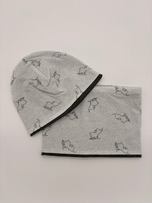 Mütze und Loop Elefant