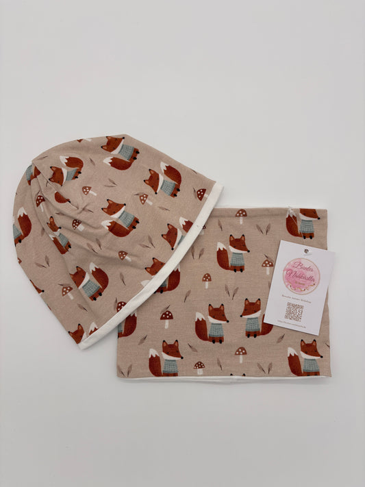 Mütze und Loop Fuchs
