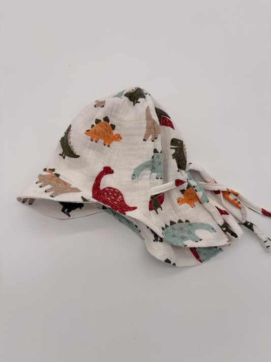 Sommermütze mit Nackenschutz Dino