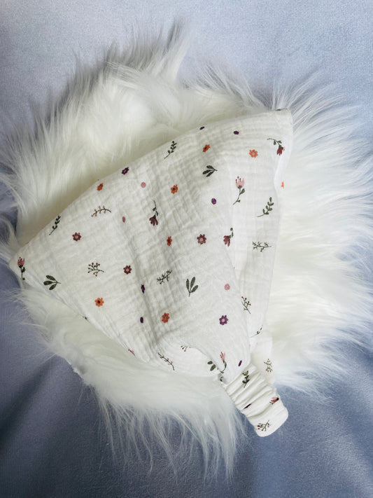 Bandana Haarband Blumen Weiß