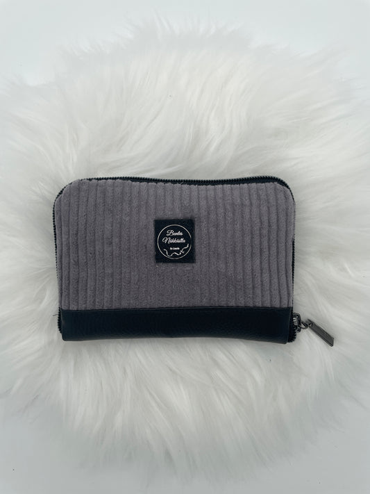 Geldbeutel Cord Grau