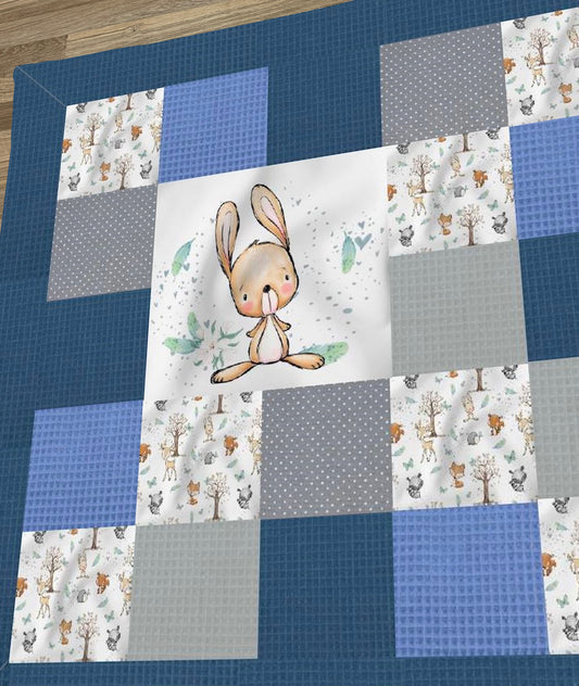 Patchwork-Krabbeldecke Hase