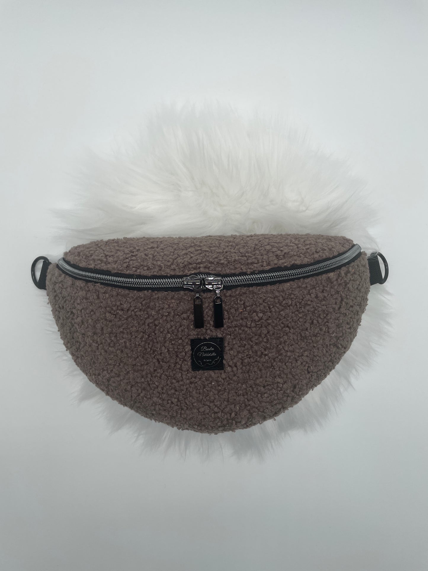 Crossbody Bag Bouclé Taupe
