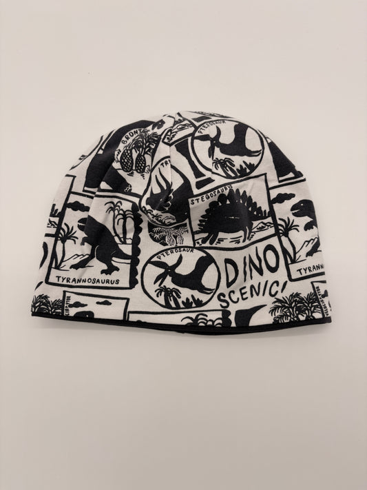 Mütze und Loop Dino Grau
