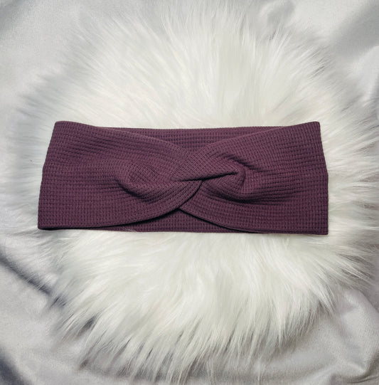 Stirnband Waffeljersey Beere