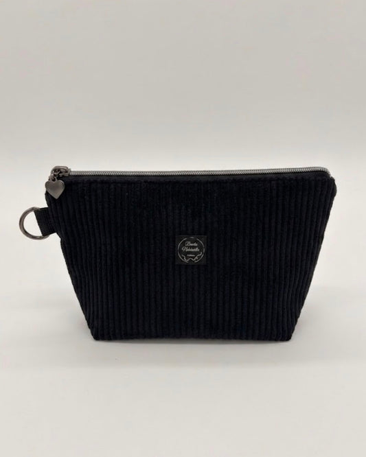 Kosmetiktasche Cord Schwarz