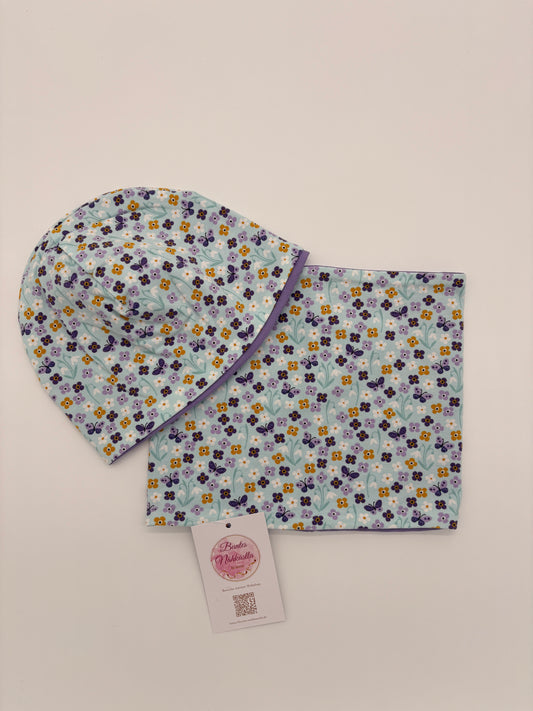 Beanie und Loop Flowers Green