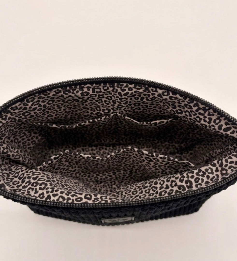 Kosmetiktasche Cord Schwarz
