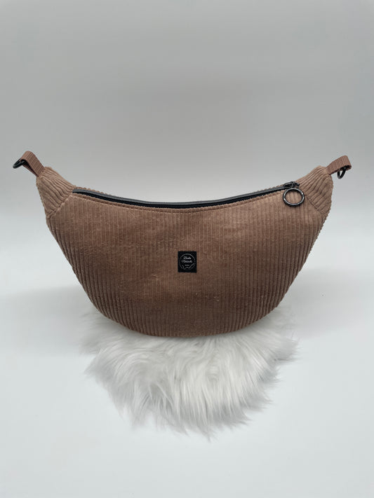 Halfmoon Bag Cord Beige