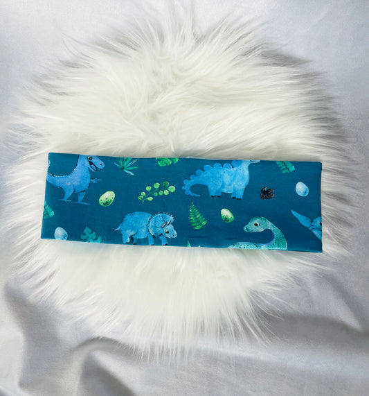 Stirnband blauer Dino