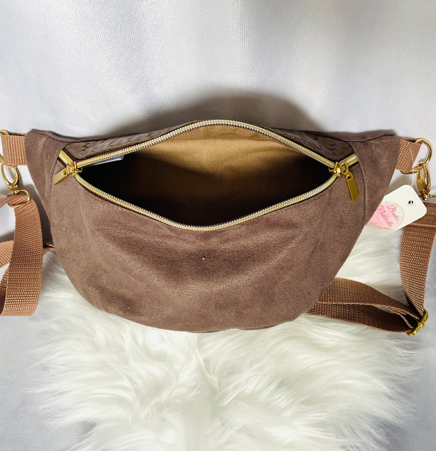 Gürteltasche Taupe, Bronze