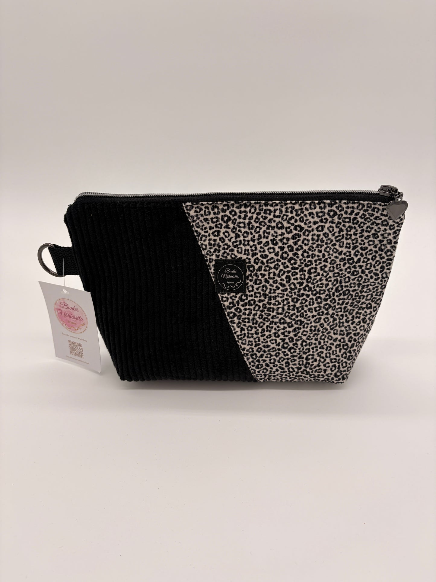 Kosmetiktasche Cord Leo schwarz