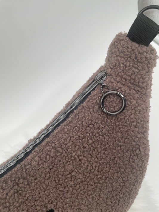 Halfmoon Bag Boucle Taupe