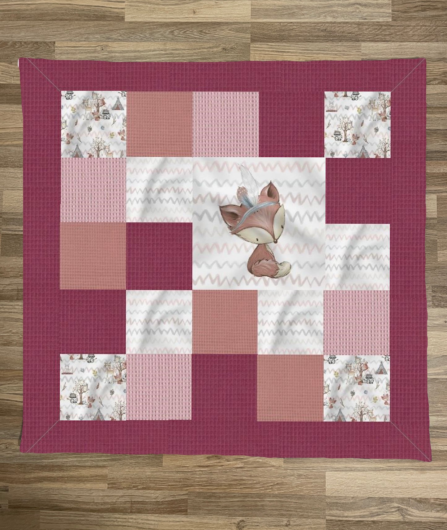 Patchwork-Krabbeldecke Fuchsfreund