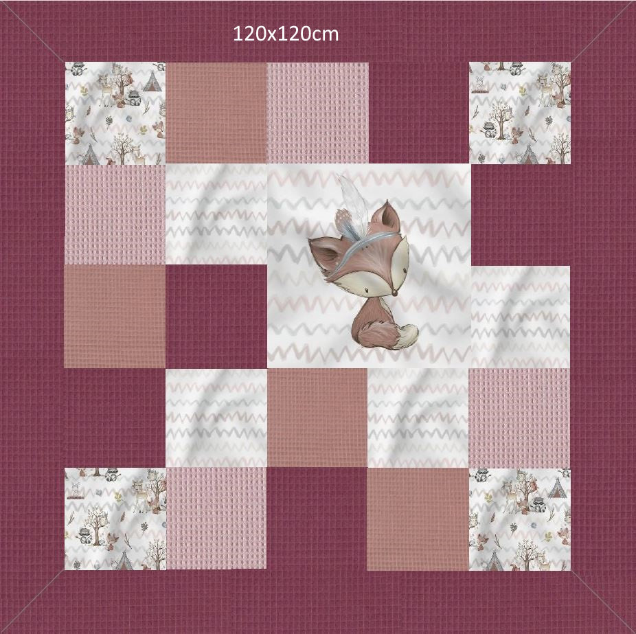 Patchwork-Krabbeldecke Fuchsfreund