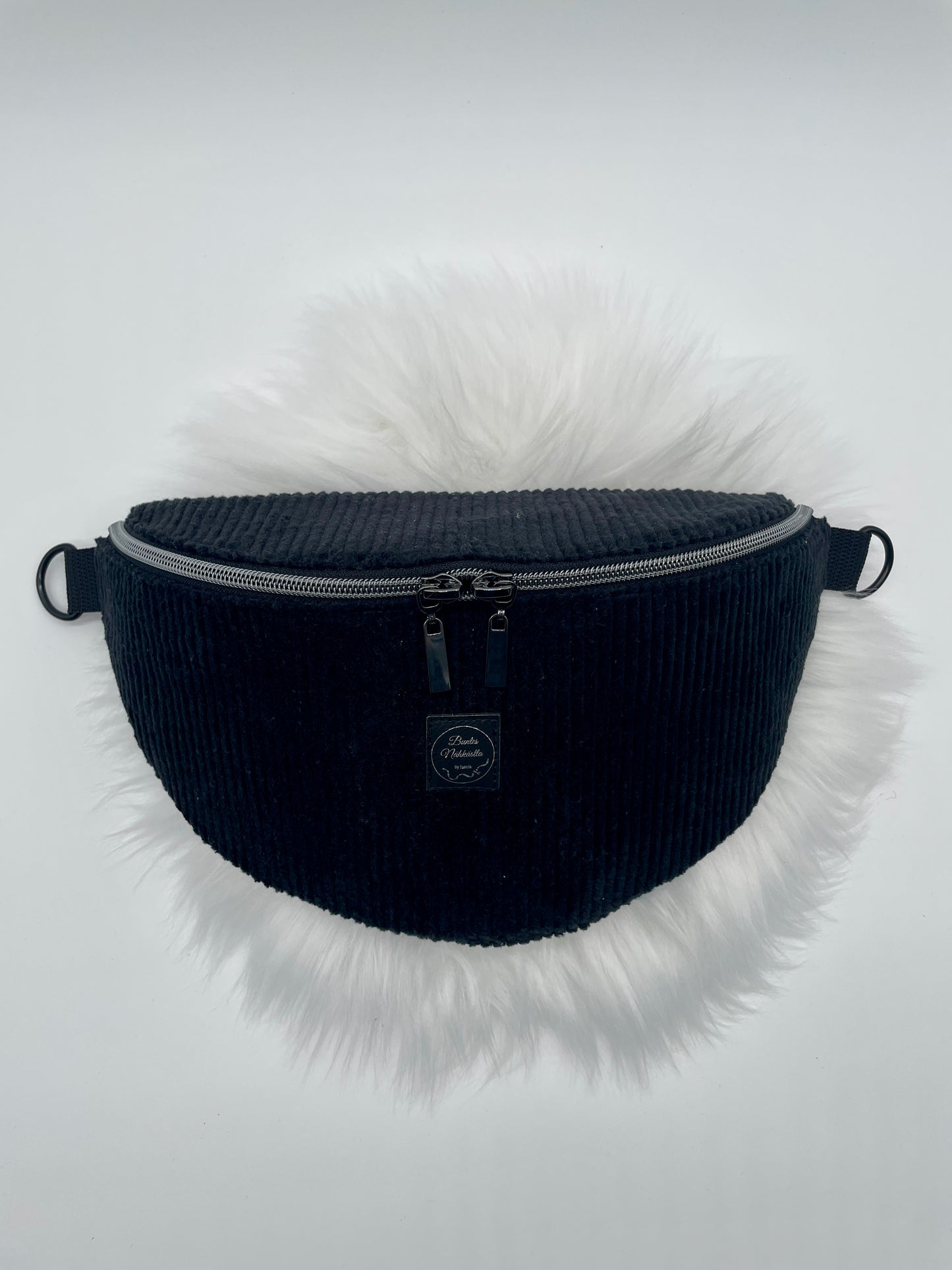 Crossbody Bag Cord Schwarz