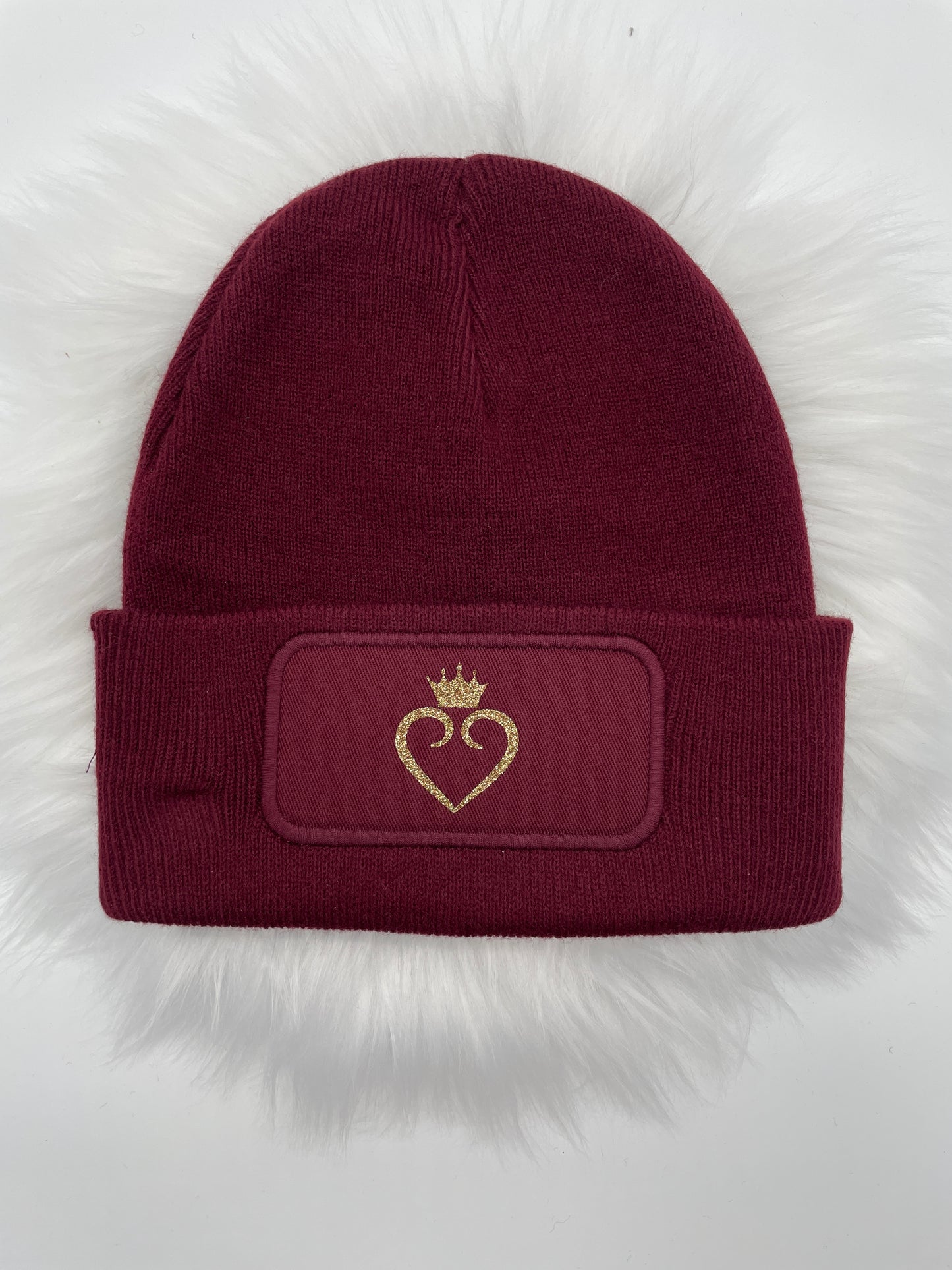 Hipster Beanie Herz Krone
