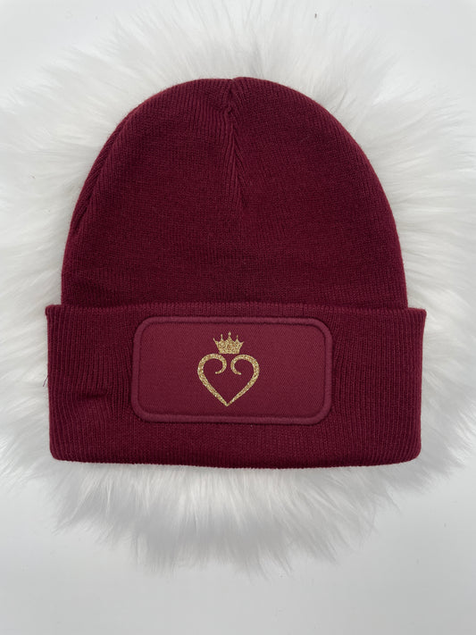 Hipster Beanie Herz Krone